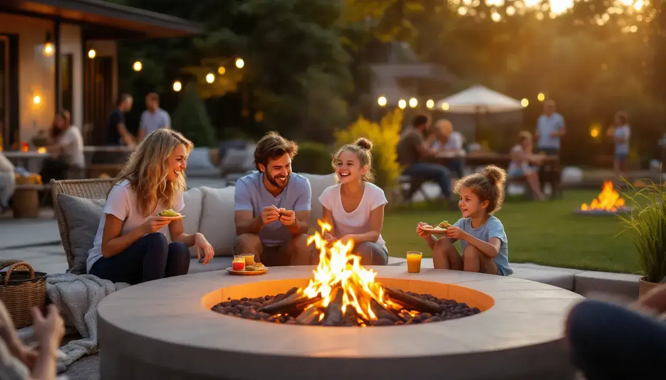 Custom fire pit installation Kapiti - year-round outdoor entertaining space Wellington