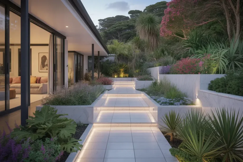 KHHS landscaping team installing front garden project Kapiti Coast